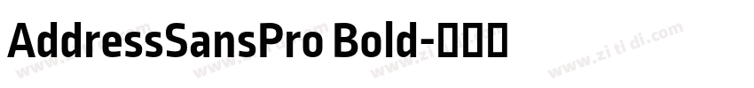 AddressSansPro Bold字体转换